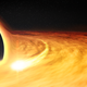 An artist’s impression of a black hole
